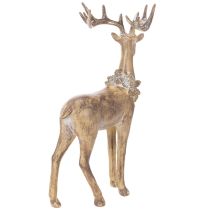 Artikel Dekofigur Hirsch Polyresin 41cm Gold Silber Innenbereich