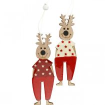 Artikel Rentiere zum Hängen, Weihnachtsdeko, Christbaumschmuck, Holzdeko für den Advent H13cm 8 St