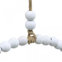 Artikel Weißer Perlendekokranz Ø28cm 4er-Set - Vielseitig verwendbarer Hängeschmuck für Frühling, Hochzeit & Vintage Dekorationen