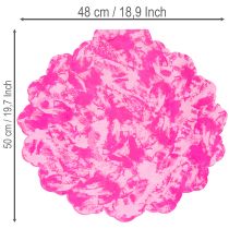Artikel Blumenmanschette Kunststoff Rund 48 cm Pink