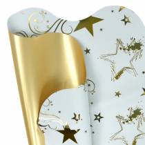 Rondella Manschette Weihnachtsmotiv Weiß Gold 60cm 50St