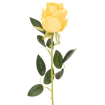 Artikel Künstliche Rose Gelb 62 cm mit langem Stiel, 12er-Set