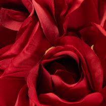 Artikel Künstliche Rose Rot 62cm 12er-Set mit langem Stiel