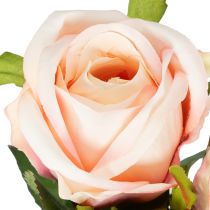 Artikel Künstlicher Rosenstrauß 44 cm zartrosa mit 6 Stielen – Täuschend echt und langlebig