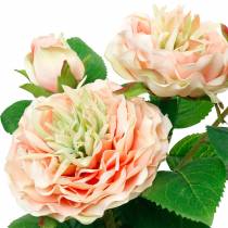 Deko-Rose im Topf, Romantische Seidenblumen, Rosa Pfingstrose
