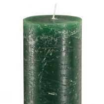 Artikel Grüne Stumpenkerze 300mm x 50mm im 4er Set für festliches Ambiente