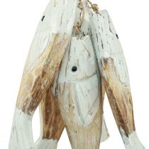 Artikel Rustikale Holzfische Hänger mit 5 Fischen Weiß Natur 15cm