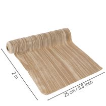 Artikel Tischläufer Samt Crushed Velvet Beige 25cm x 2m