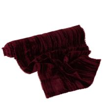 Artikel Samtband Polyester Crushed-Velvet Bordeauxrot 25 cm x 2 m für Dekoration und Basteln