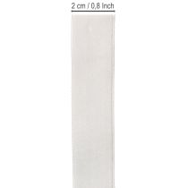 Artikel Samtband Weiß 20mm x 10m – Dekoband für Hochzeit, Weihnachten und kreative Deko