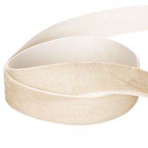 Artikel Samtband Polyamid Beige 20mm 10m für Geschenkverpackungen und Dekorationen