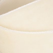 Artikel Geschenkband Samt Creme 20mm x 10m für Floristik und Dekoration