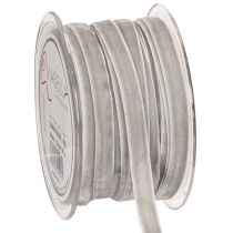 Artikel Samtband Grau 10mm 20m Rolle für Dekoration und Bastelarbeiten