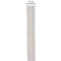 Artikel Samtband Grau 10mm 20m Rolle für Dekoration und Bastelarbeiten