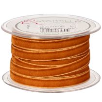 Artikel Dekoband Samt 10mm Orangebraun Rolle 20m Innenbereich