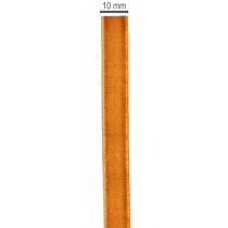 Artikel Dekoband Samt 10mm Orangebraun Rolle 20m Innenbereich