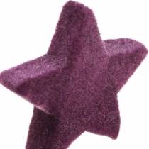 Artikel Streudeko Sterne beflockt Aubergine 4cm/5cm 40St