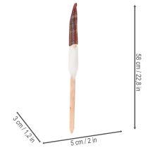 Artikel Weihnachtswichtel Dekostecker Nikolaus Holz Filzmütze 58cm 6er-Set Innenbereich
