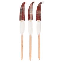 Artikel Weihnachtswichtel Dekostecker Nikolaus Holz Filzmütze 58cm 6er-Set Innenbereich