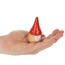 Artikel Mini-Wichtel-Figur aus Holz Fliegenpilz 10 cm Rot-Weiß 6er-Set