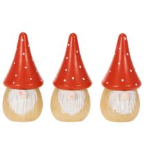 Artikel Mini-Wichtel-Figur aus Holz Fliegenpilz 10 cm Rot-Weiß 6er-Set