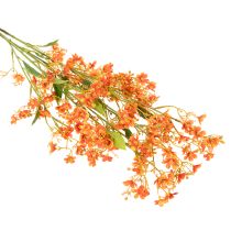 Artikel Kunstblume Orchideenzweig 110cm Orange 3er Set Innenbereich