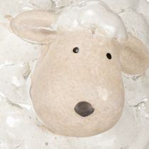 Artikel Deko Schaf aus Keramik in Weiß, 11 cm, Set mit 2 Figuren, für Innen- und Außendekoration