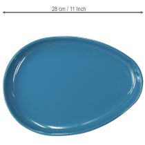 Artikel Dekoschale aus Metall blau 28cm - Elegante Tischdekoration für vielseitige Einsätze