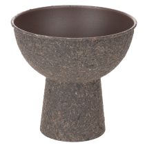Artikel Pflanzenschale rund mit Sockel 18 cm beschichtetes Metall braun-anthrazit