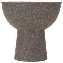 Artikel Pflanzenschale rund mit Sockel 18 cm beschichtetes Metall braun-anthrazit