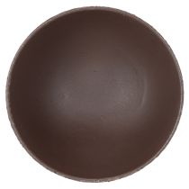 Artikel Pflanzenschale rund mit Sockel 18 cm beschichtetes Metall braun-anthrazit