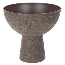 Artikel Pflanzschale auf Fuß rund Metall 25 cm Braun Innenbereich