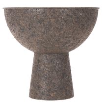 Artikel Pflanzschale auf Fuß rund Metall 25 cm Braun Innenbereich