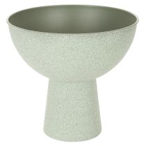 Artikel Metallschale mit Standfuß 25cm graugrün für Innenbereiche