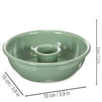 Artikel Stabkerzenhalter Metall Grün 10 cm 2er-Set für Gestecke und Deko