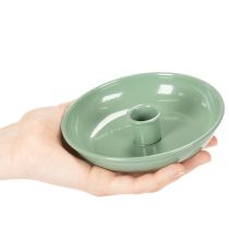 Artikel Kerzenständer Metall grün 13 cm für Tafelkerzen