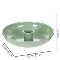 Artikel Kerzenständer Metall grün 13 cm für Tafelkerzen