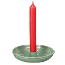 Artikel Kerzenständer Metall grün 13 cm für Tafelkerzen