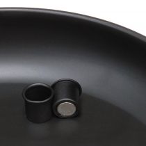 Artikel Schale mit Kerzenhalter Magnetisch in Schwarz Ø33cm H7,5cm – Flexibel & Dekorativ