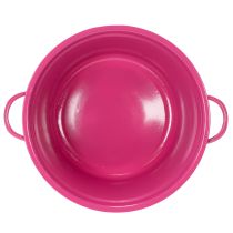 Artikel Pflanzschale aus Blech in Rosa, Grün & Orange, 17 cm, 3er-Set