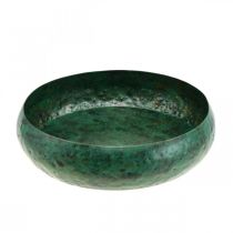Dekoschale Grün Antik Deko Schale Metall Ø25,5cm H6cm