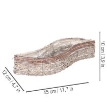 Artikel Pflanzschale länglich Weide mit Folie 45cm natur 2 Stück
