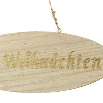 Artikel Schild „Frohe Weihnachten“ 30cm x 11cm 3St