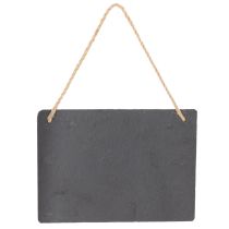 Artikel Gartenschild Schiefer 15 cm Blumenmotiv Traumgarten mehrfarbig mit Juteband