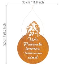 Artikel Schild mit Spruch Metallschild Dekoschild Edelrost 30×40cm