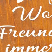 Artikel Schild mit Spruch Metallschild Dekoschild Edelrost 30×40cm