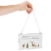 Artikel Metallschilder 21x14 cm 2er-Set mit Weihnachtsmotiven zum Hängen