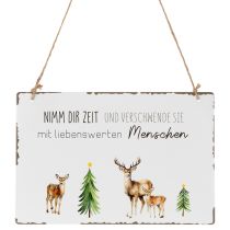 Artikel Metallschilder 21x14 cm 2er-Set mit Weihnachtsmotiven zum Hängen