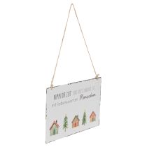 Artikel Metallschilder 21x14 cm 2er-Set mit Weihnachtsmotiven zum Hängen