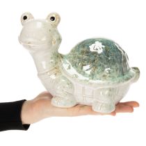 Artikel Schildkröte aus Keramik grün-creme 22cm dekorative Dekofigur